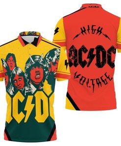 Acdc Demon Red Yellow Polo Shirt All Over Print Shirt 3d T-shirt