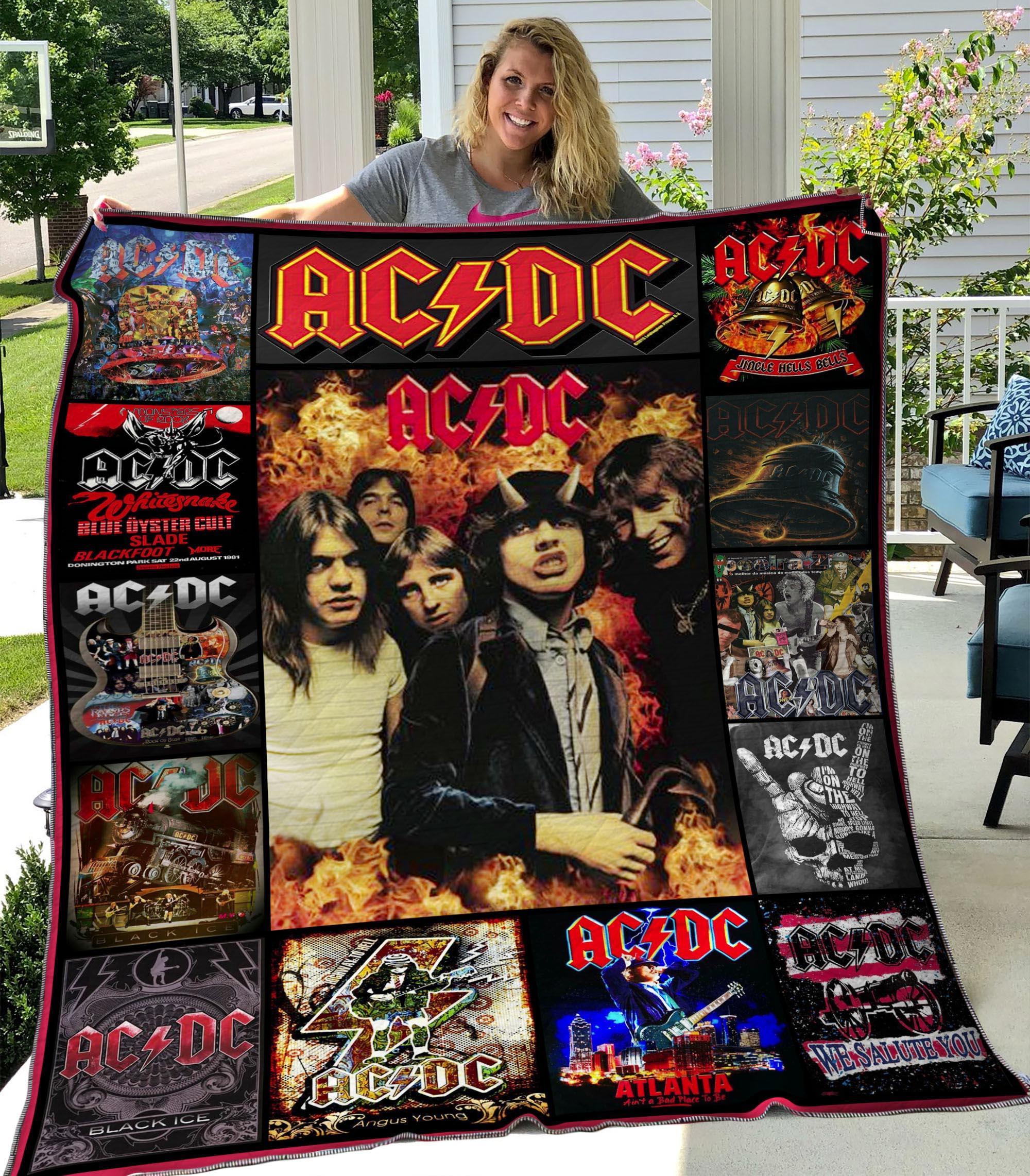 Acdc Quilt Blanket Bedding Set Hvt1101 for Home Décor