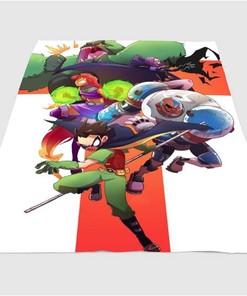 Action Teen Titans Cartoon Sherpa Fleece Blanket Gifts for Family, for Couple