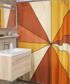 Add Groovy 60's 70's Vibes To Your Bathroom With Our Retro Shower Curtain