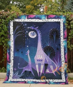 Adorable Giraffe Moon Quilt Blanket And Bedding Set