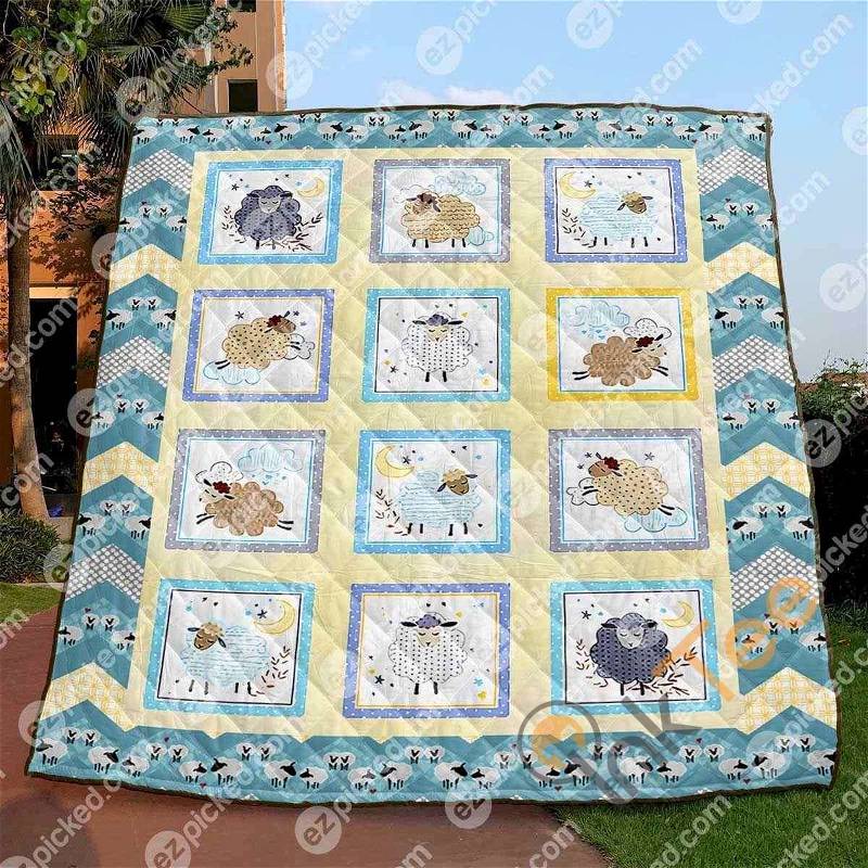 Adorable Little Sheep Quilt Blanket Bedding Set