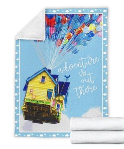 Adventure Is Out There Up Movies Sherpa Fleece Blanket Gifts for Family, for Couple