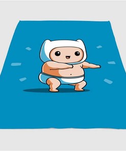 Adventure Time Baby Character Sherpa Fleece Blanket Gifts for Family, for Couple