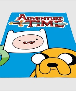 Adventure Time Finn And Jack Sherpa Fleece Blanket Gifts for Family, for Couple