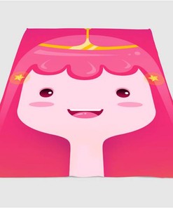 Adventure Time Pink Character Sherpa Fleece Blanket Gifts for Family, for Couple