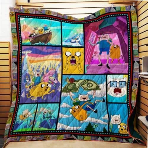 Adventure Time Quilt Blanket Bedding Set Funny Gifts
