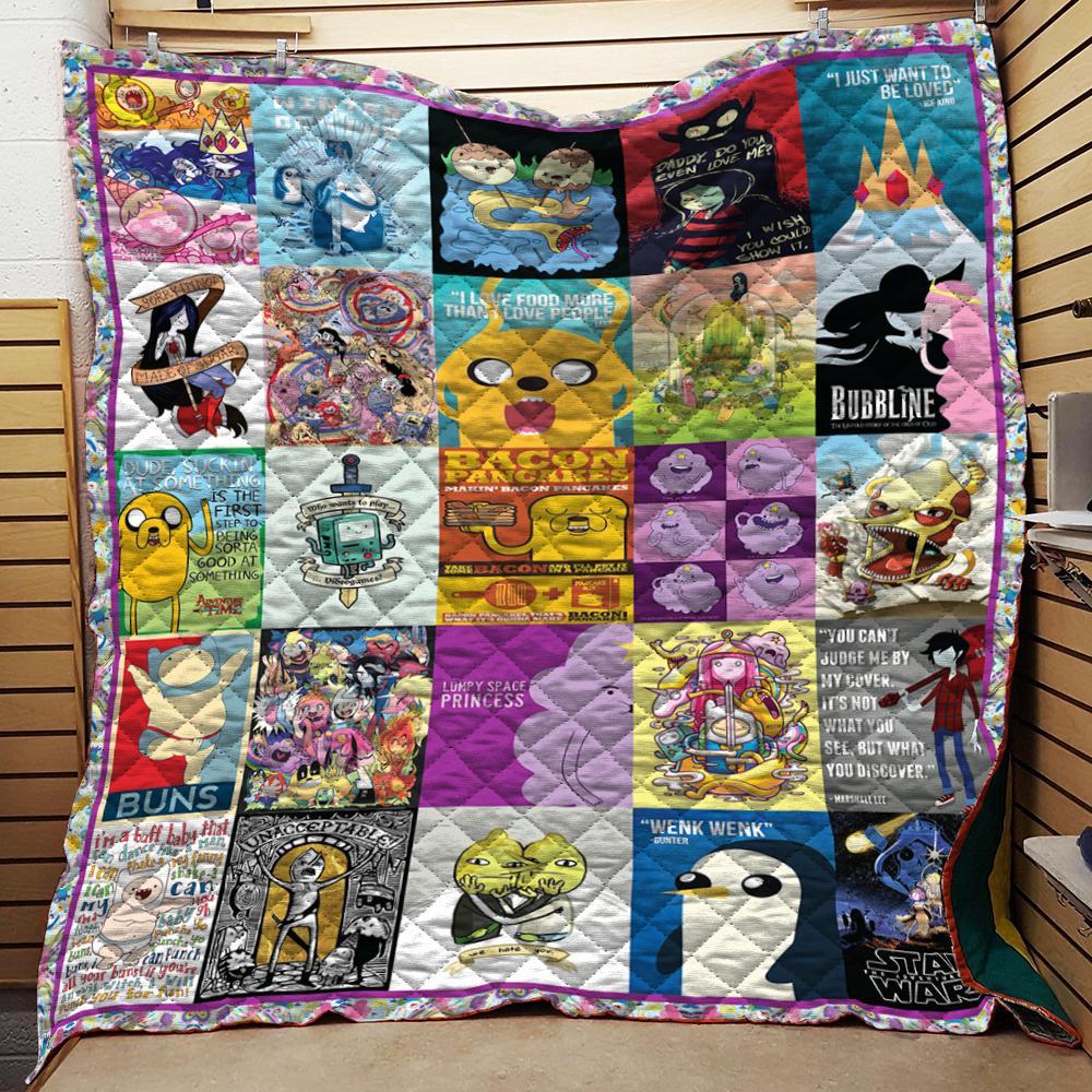 Adventure Time Quilt Blanket Bedding Set for Home Décor