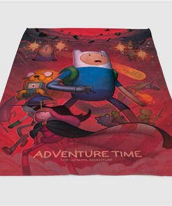 Adventure Time Sherpa Fleece Blanket Gifts for Family, for Couple