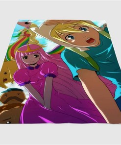 Adventure Time Teen Sherpa Fleece Blanket Gifts for Family, for Couple