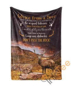 Advice From A Deer Sherpa Fleece Blanket Gifts for Family, for Couple