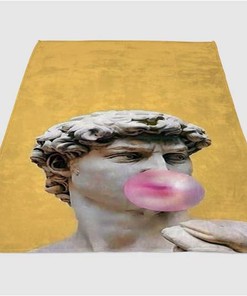 Aesthetic Statue Sherpa Fleece Blanket Gifts for Family, for Couple