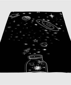 Aethetic Galaxy Sherpa Fleece Blanket Gifts for Family, for Couple