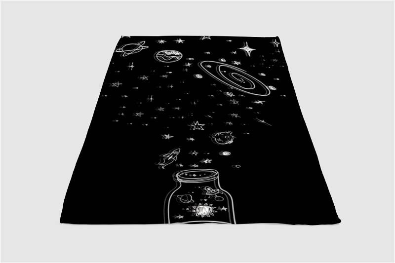 Aethetic Galaxy Sherpa Fleece Blanket Gifts for Family, for Couple