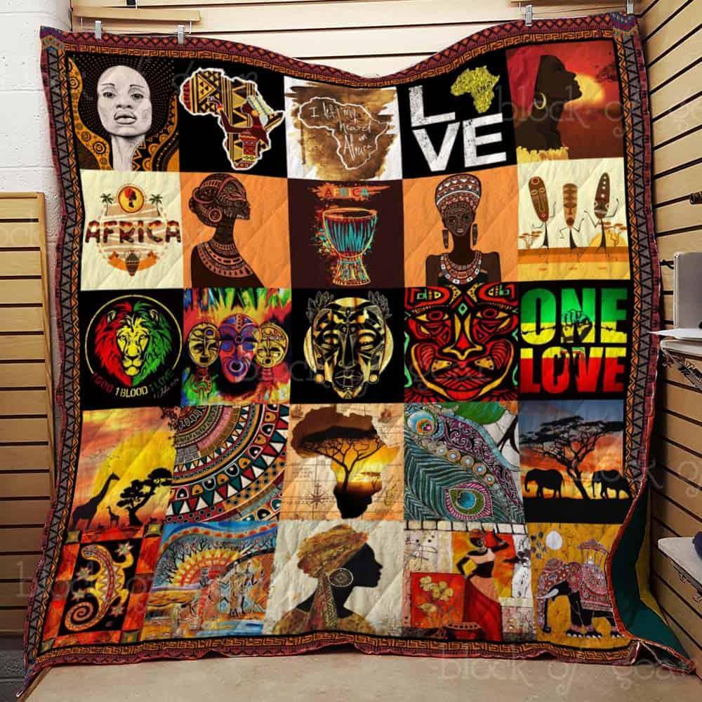 African Culture Quilt Blanket Bedding Set for Home Décor