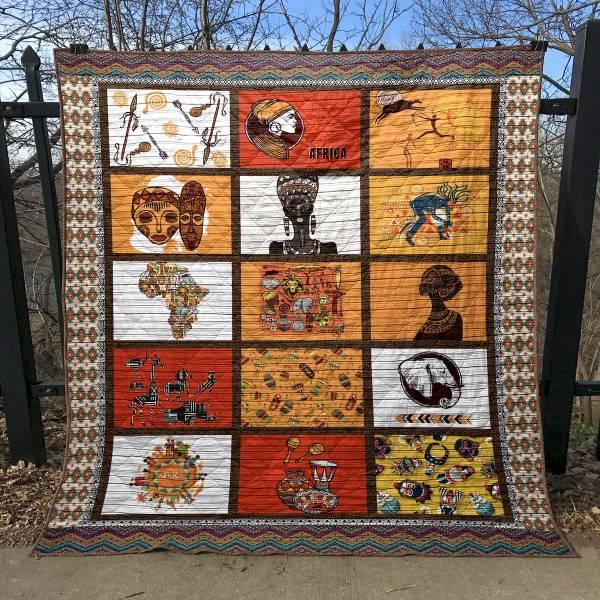 African Culture Quilt Blanket Bedding Set for Lovers