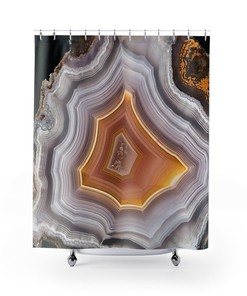 Agate Slice Shower Curtain College Dorm Decor