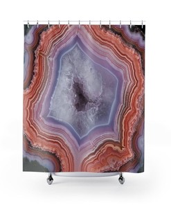 Agate Slice Shower Curtain College Dorm Decor Bathroom Decor