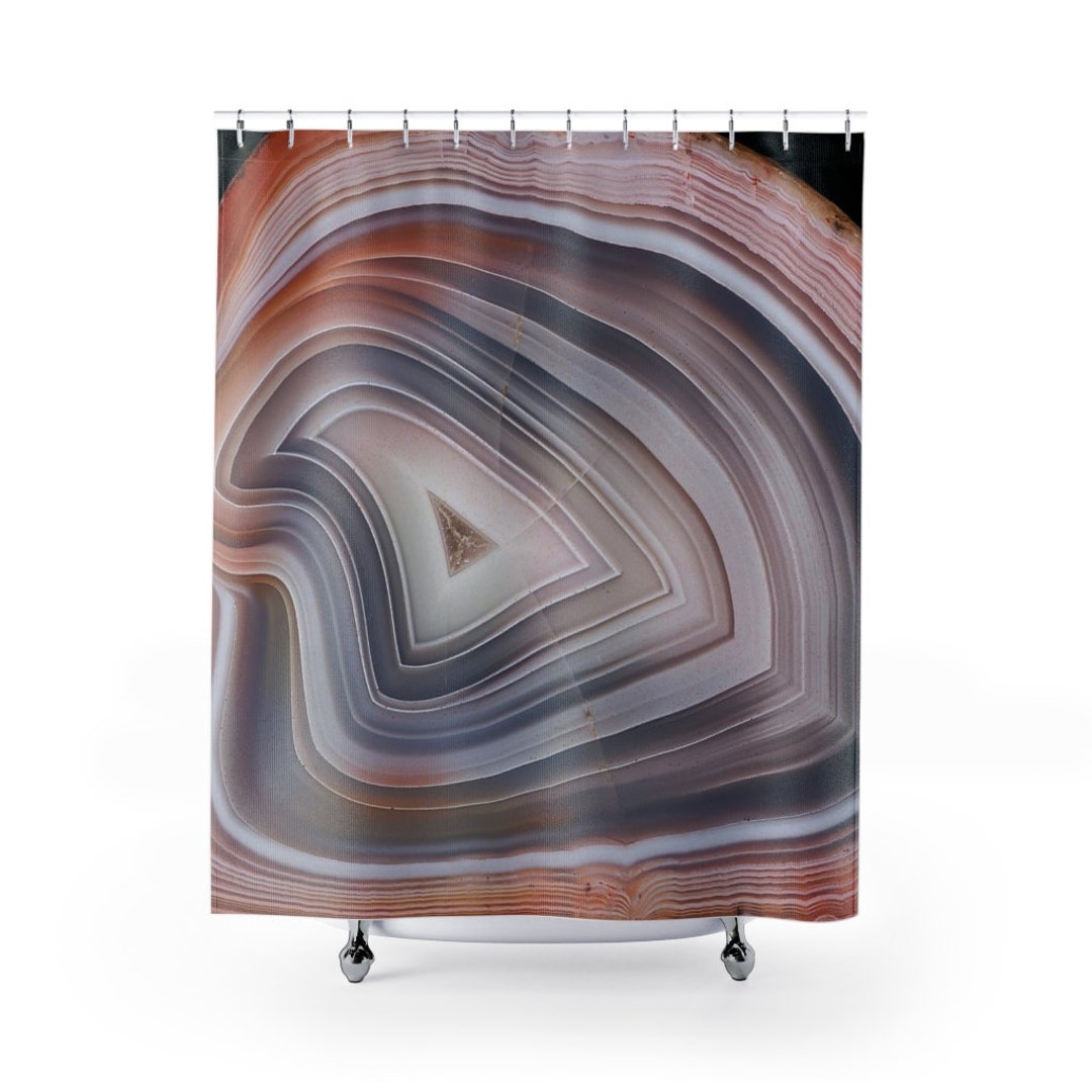 Agate Slice Shower Curtain College Dorm Decor, Bathroom Decor, House Warming Gift