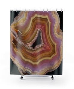 Agate Slice Shower Curtain College Dorm Decor House Warming Gift