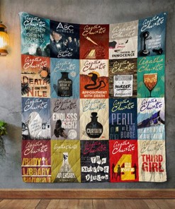 Agatha Christie Books Quilt Blanket Bedding Set