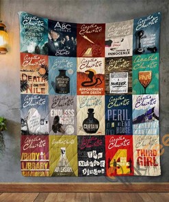 Agatha Christie Books Quilt Blanket Bedding Set