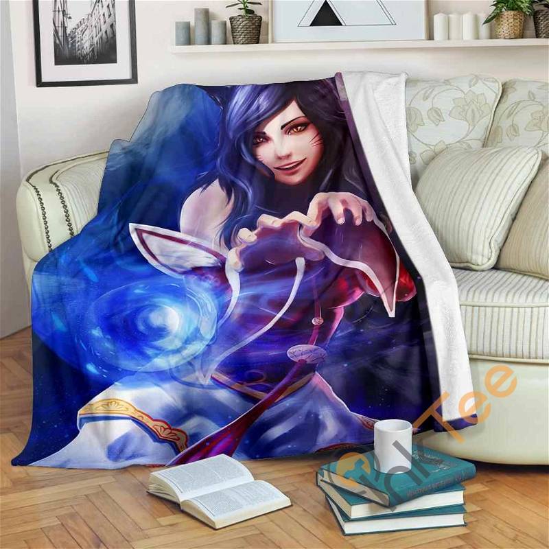 Ahri Sherpa Fleece Blanket Gifts for Family, for Couple