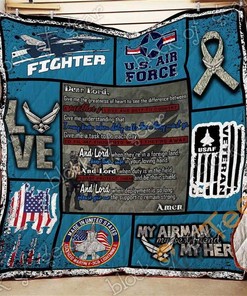 Air Force Mom’S Prayer Quilt Blanket Bedding Set