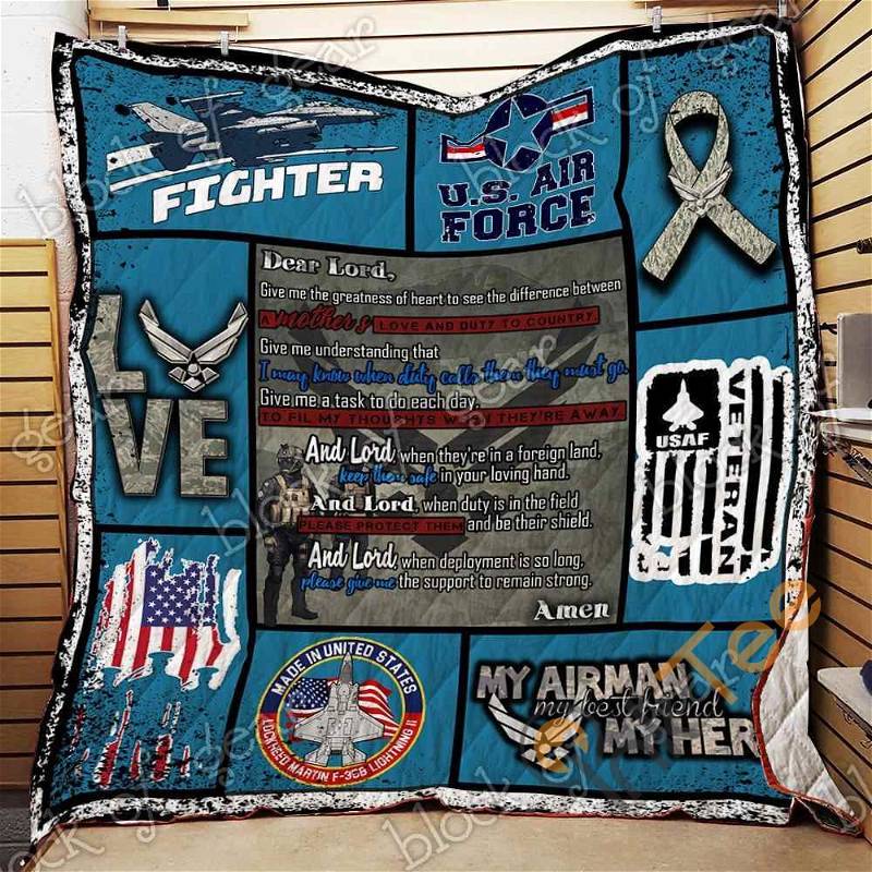 Air Force Mom’S Prayer Quilt Blanket Bedding Set