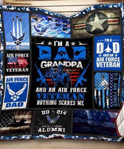 Air Force Veteran Quilt Blanket Bedding Set Thh1