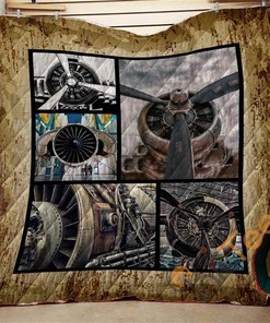 Aircraft Mechanic Quilt Blanket Bedding Set