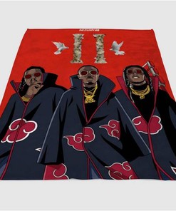 Akatsuki Background Sherpa Fleece Blanket Gifts for Family, for Couple