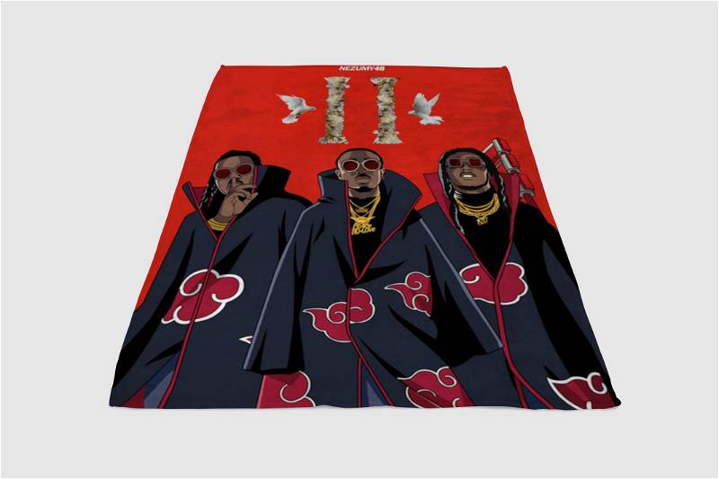 Akatsuki Background Sherpa Fleece Blanket Gifts for Family, for Couple