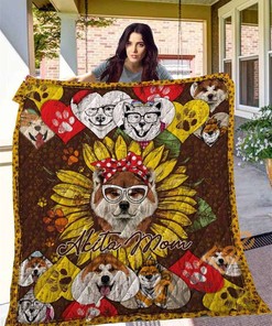 Akita 14 Quilt Blanket Bedding Set