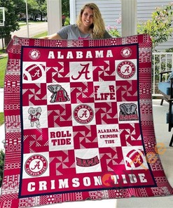 Alabama Crimson Tide 4 Quilt Blanket Bedding Set