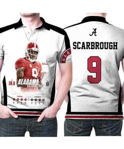 Alabama Crimson Tide Bo Scarbrough 9 Great Player Football 3d Designed Allover Gift For Alabama Fans Polo Shirt All Over Print Shirt 3d T-shirt