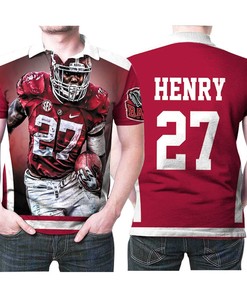 Alabama Crimson Tide Derrick Henry 27 Great Player Football 3d Designed Allover Gift For Alabama Fans Polo Shirt All Over Print Shirt 3d T-shirt