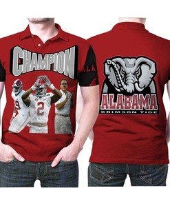 Alabama Crimson Tide Football University Champion Nfl Team Logo 3d Designed Allover Gift For Alabama Fans Polo Shirt All Over Print Shirt 3d T-shirt