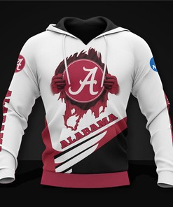 Alabama Crimson Tide Hoodie 3D Zip Hoodie Long Sleeve Gift for Fan