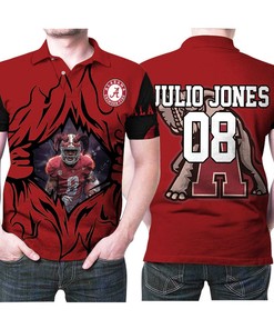 Alabama Crimson Tide Julio Jones 2 Great Player Football Team 3d Designed Allover Gift For Alabama Fans Jones Lovers 2 Polo Shirt