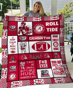 Alabama Crimson Tide Quilt Blanket Bedding Set Fan Gift