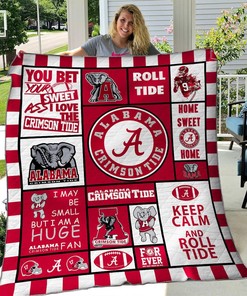Alabama Crimson Tide Quilt Blanket Bedding Set Gifts for NCAA Fans