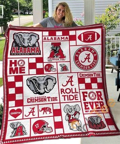 Alabama Crimson Tide Quilt Blanket Bedding Set With Pilliwcases Option