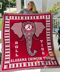 Alabama Crimson Tide Quilt Blanket Bedding Set With Pilliwcases Option For Picnic Or Home Decor