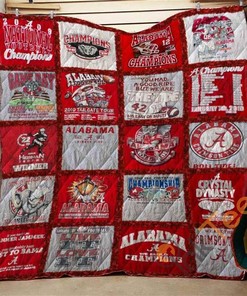 Alabama Crimson Tide Quilt Blanket Bedding Set With Pillowcase Option