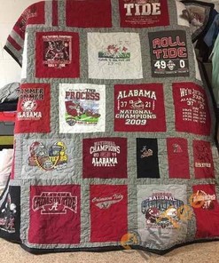 Alabama Crimson Tide Quilt Blanket Bedding Set With Pillowcase Options