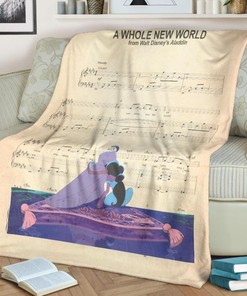 Aladdin and Jasmine Best Seller Fleece Blanket Gift For Fan, Quilt Blanket Bedding Set Gift