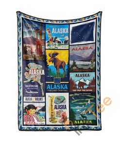 Alaska Limited Edition Sherpa Fleece Blanket Gifts for Family, for Couple