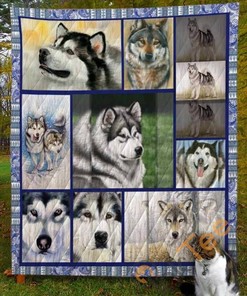 Alaskan Malamute Dog V2 Quilt Blanket Bedding Set