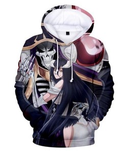 Albedo and Ainz Ooal Gown Overlord 3D Zip Hoodie